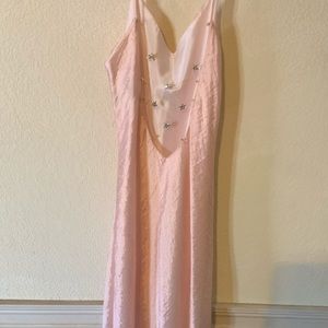 Backless star prom dress